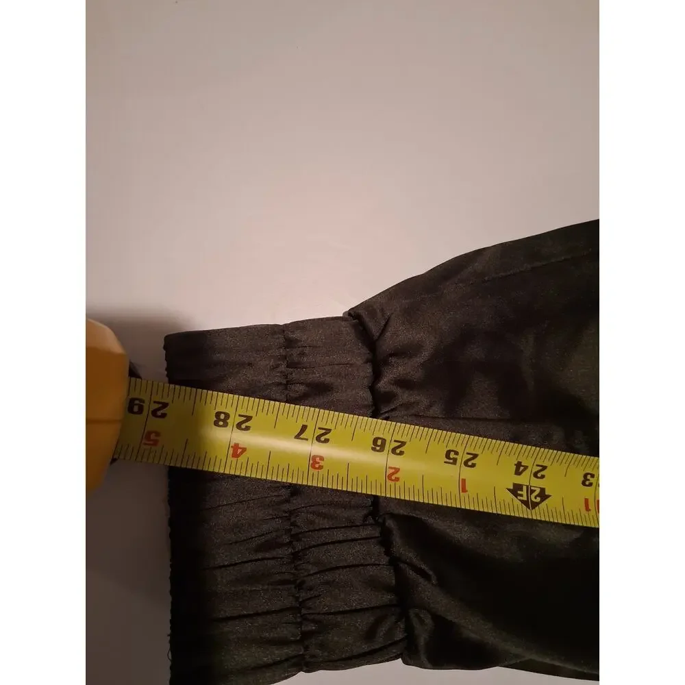 INC International Concepts Satin Cargo Jogger Pants Women’s Small Olive Green